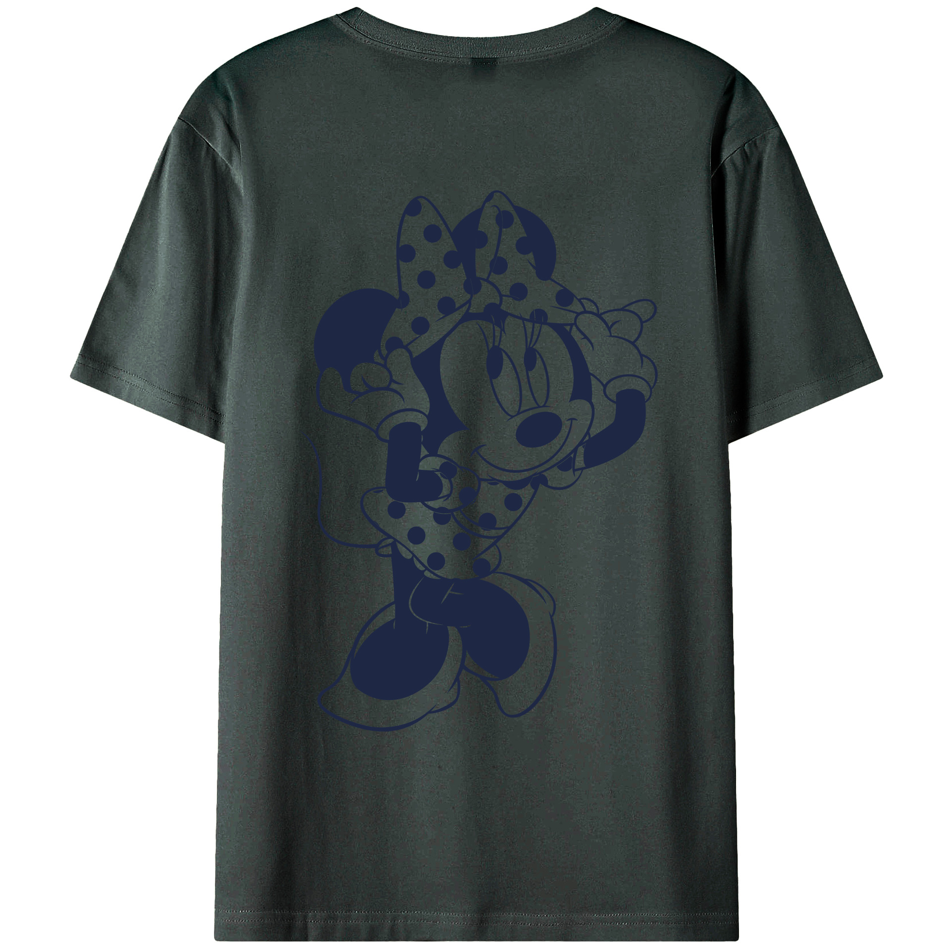 ミッキーマウス Mickey Mouse 綿100％ メンズ半袖Tシャツ（バックプリント） 通気性